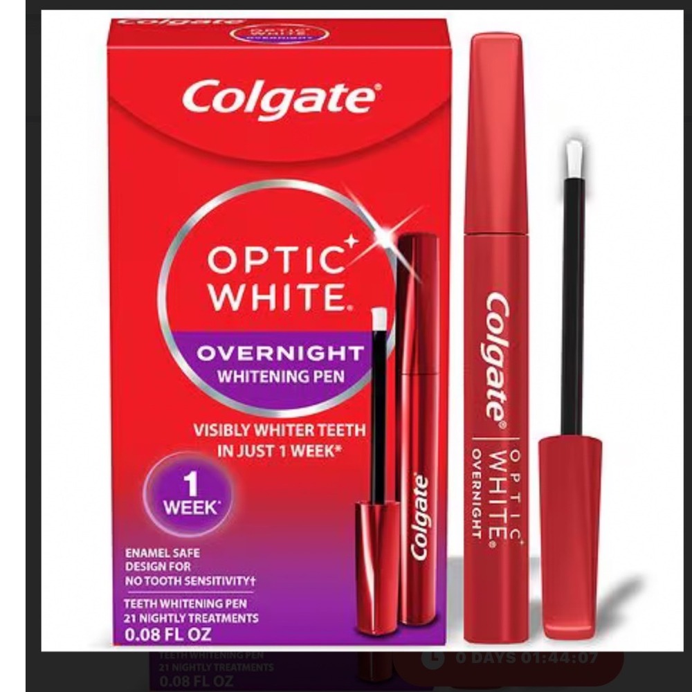 Colgate Whitening Pen Unisex 0.08oz‎ Red Optic White Overnight New ESP 4/2026